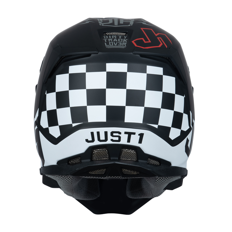 J22 Motocross Helmet Flagman Red / Titanium / Black