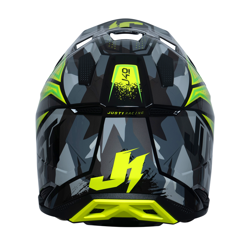 J40 Motocross Helmet Shooter Camo / Fluo Yellow / Black