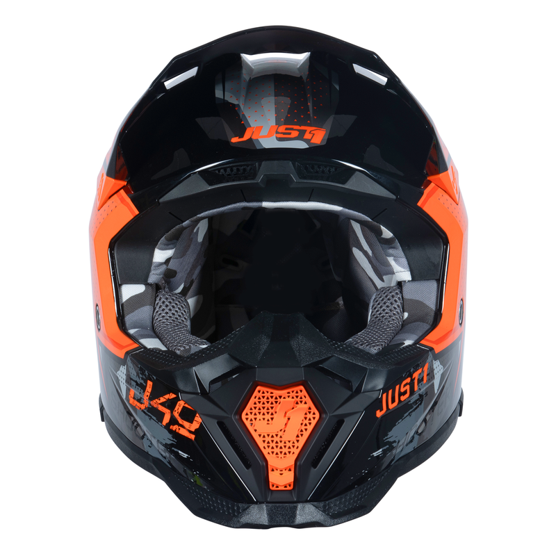 J40 Motocross Helmet Shooter Camo / Orange / Black