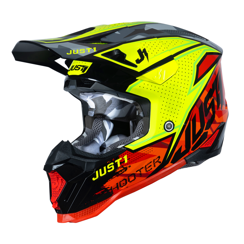 J40 Motocross Helmet Shooter Camo / Red / Black