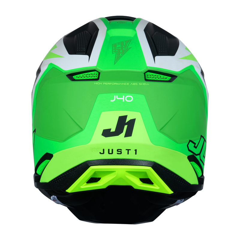J40 Motocross Helmet Flash Fluo Green / White / Black