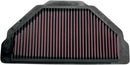 OE Replacement High-Flow Air Filter Black / Red For Kawasaki ZX-6 600 2002