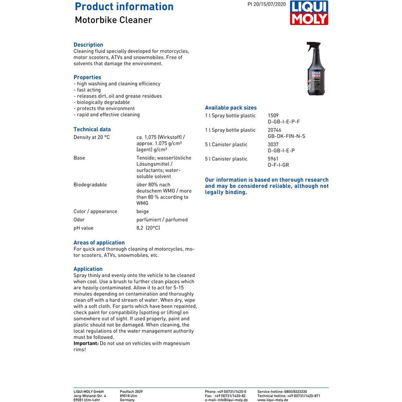 Liqui Moly Cleaner 3038