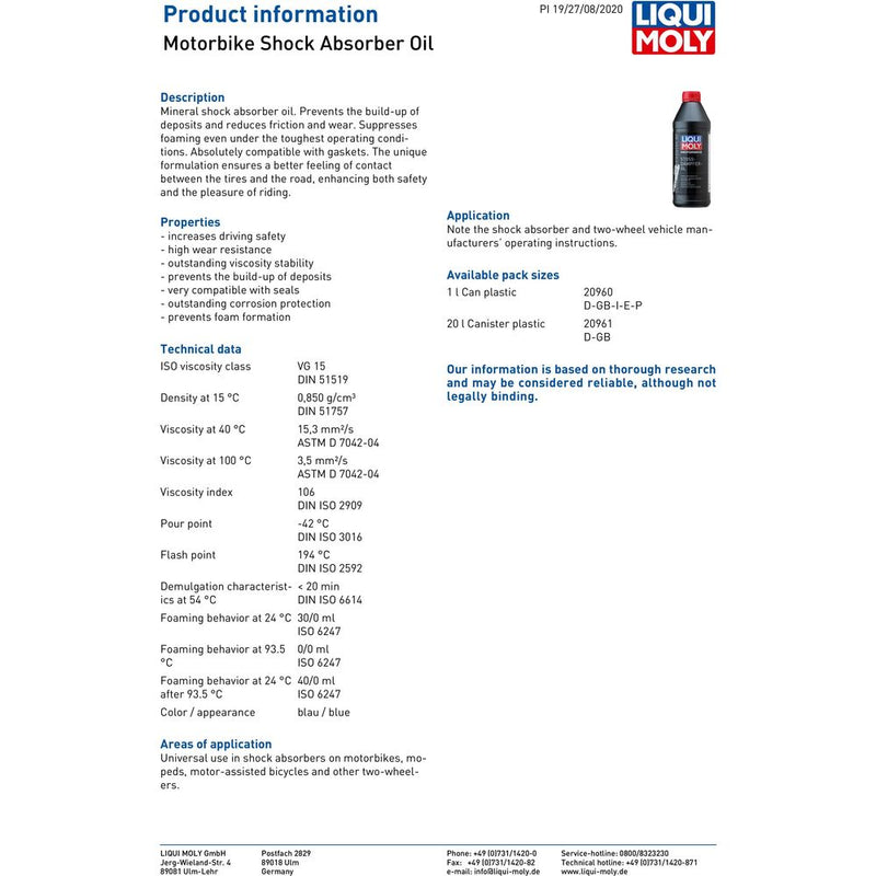 Liqui Moly Shock Absorber Oil Mineral
