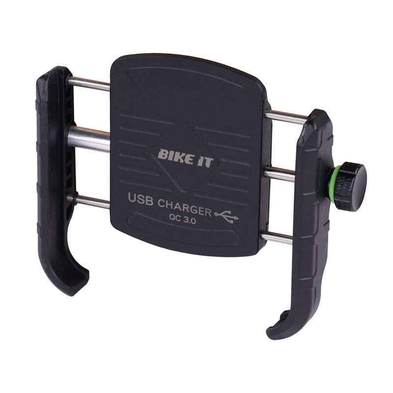 Compact Motorcycle USB QC3.0 Phone Charger Holder