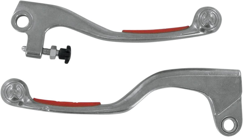 Competition Lever Set Polished / Red / Silver