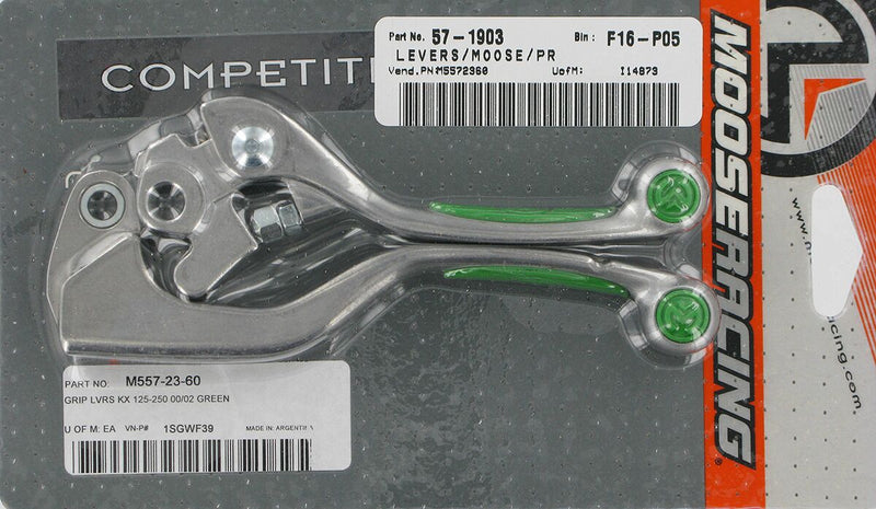Competition Lever Set Green / Polished / Silver