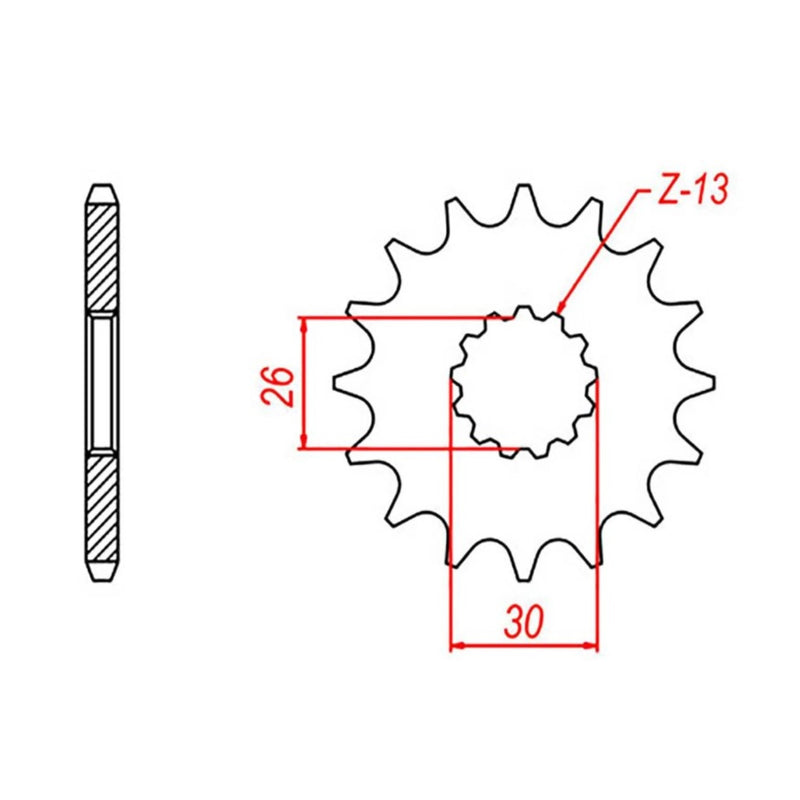 Performance 1183-18 Steel Front Sprocket