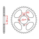 Performance 1206-42 Steel Rear Sprocket