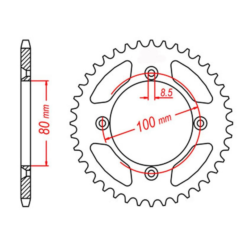 Performance 1214-36 Steel Rear Sprocket