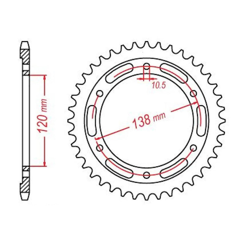 Performance 1220-38 Steel Rear Sprocket