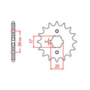 Performance 1264-15 Front Steel Sprocket