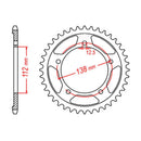 Performance 1304-43 Steel Rear Sprocket