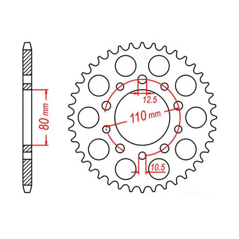 Performance 1334-41 Steel Rear Sprocket