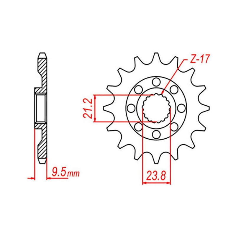 Performance 1441-13 Steel Front Sprocket