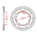 Performance 1493-42 Steel Rear Sprocket
