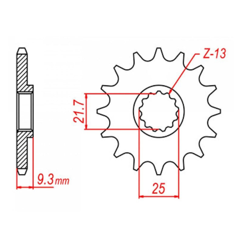 Performance 1539-14 Steel Front Sprocket