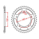 Performance 1792-47 Steel Rear Sprocket