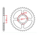 Performance 1796-49 Steel Rear Sprocket