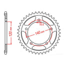 Performance 1800-42 Steel Rear Sprocket