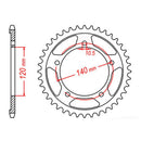Performance 1800-43 Steel Rear Sprocket