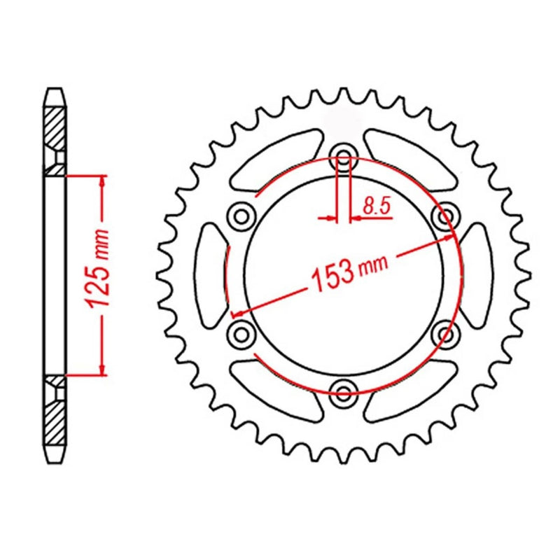 Performance 210-38 Steel Rear Sprocket
