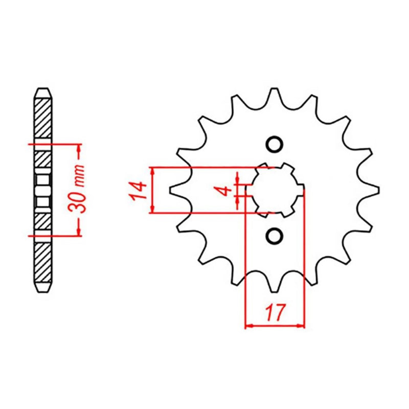 Performance 273-14 Steel Front Sprocket