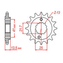 Performance 296-15 Steel Front Sprocket