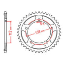Performance 302-43 Steel Rear Sprocket