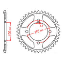Performance 462-50 Steel Rear Sprocket