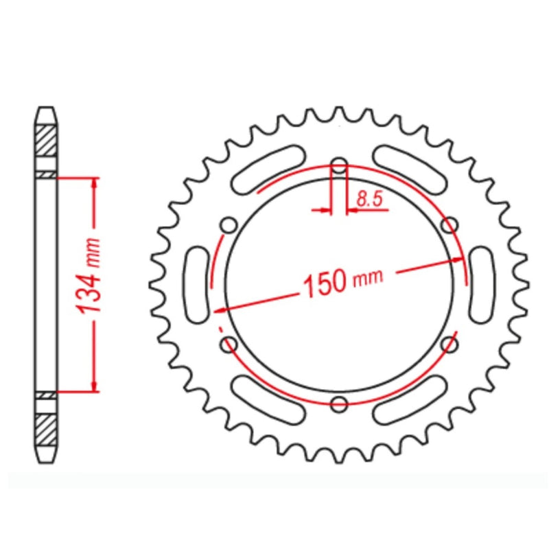 Performance 463-48 Steel Rear Sprocket