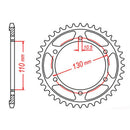 Performance 479-46 Steel Rear Sprocket