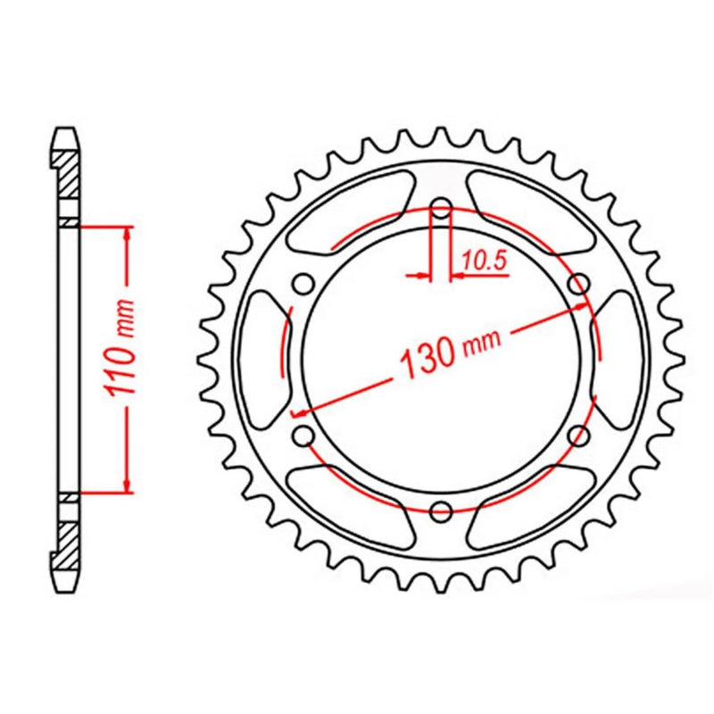 Performance 479-46 Steel Rear Sprocket