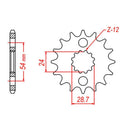 Performance 517-18 Steel Front Sprocket