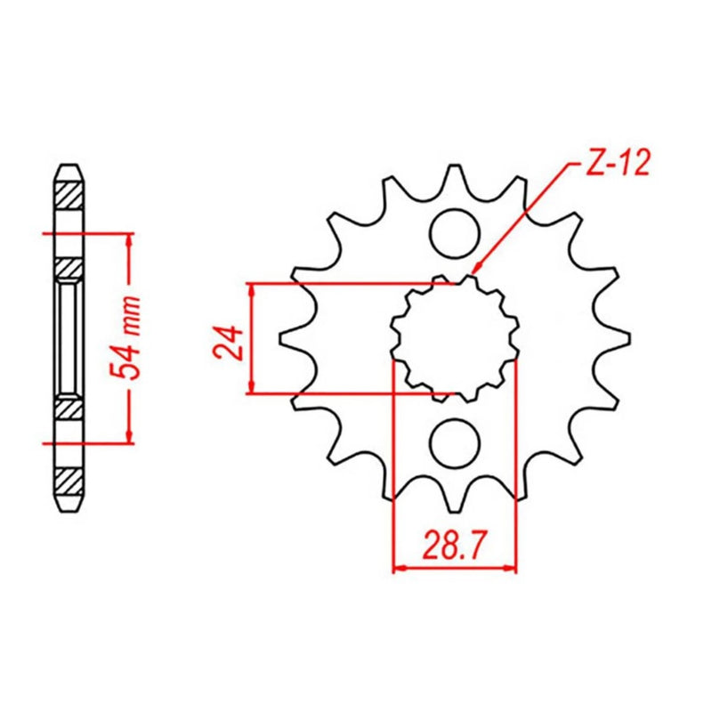 Performance 517-18 Steel Front Sprocket