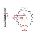 Performance 546-13 Steel Front Sprocket