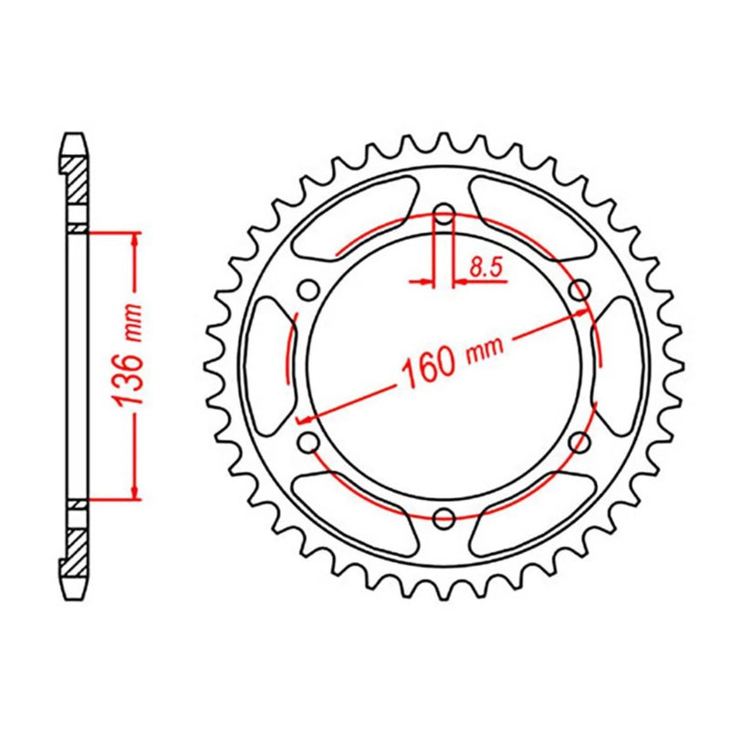 Performance 5-47 Steel Rear Sprocket