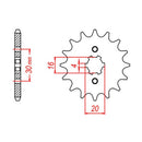 Performance 548-13 Steel Front Sprocket