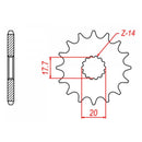 Performance 558-14 Steel Front Sprocket