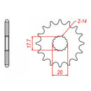 Performance 558-16 Steel Front Sprocket