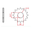 Performance 566-15 Steel Front Sprocket