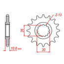 Performance 579-17 Steel Front Sprocket