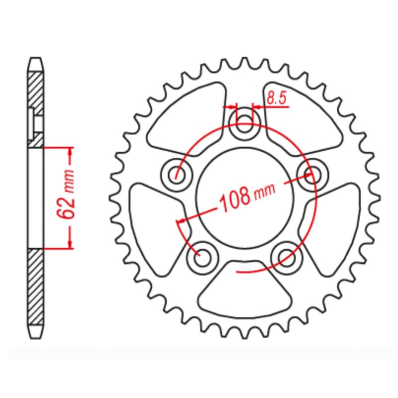 Performance 701-40 Steel Rear Sprocket