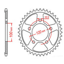 Performance 702-42 Steel Rear Sprocket
