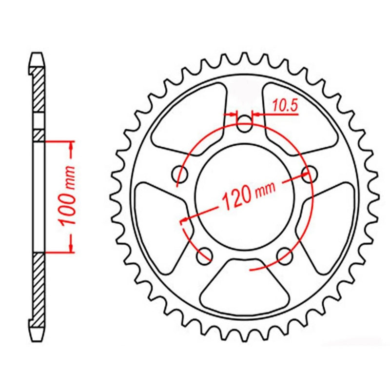 Performance 702-42 Steel Rear Sprocket