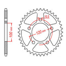 Performance 703-40 Steel Rear Sprocket