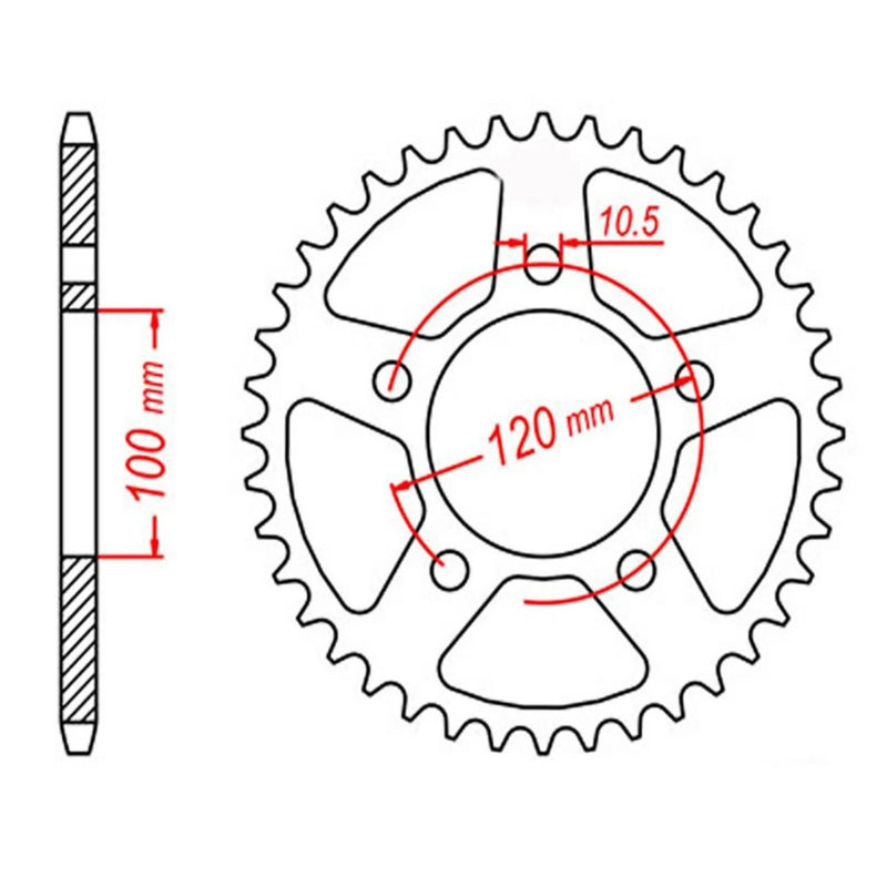 Performance 703-40 Steel Rear Sprocket