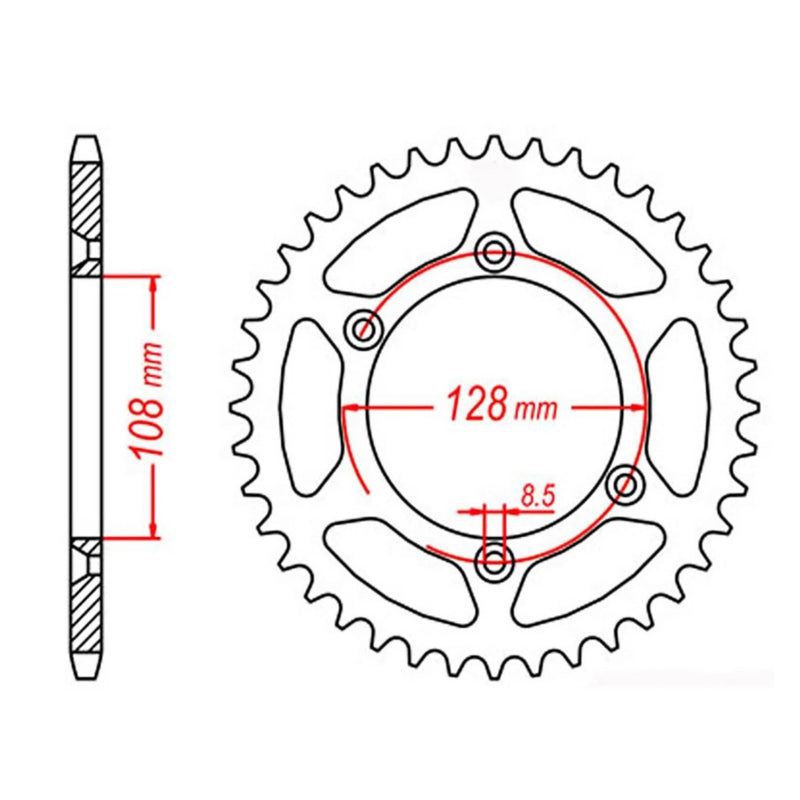 Performance 797-51 Steel Rear Sprocket