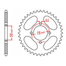 Performance 810-48 Steel Rear Sprocket