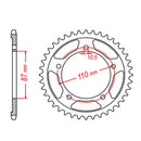 Performance 823-46 Steel Rear Sprocket
